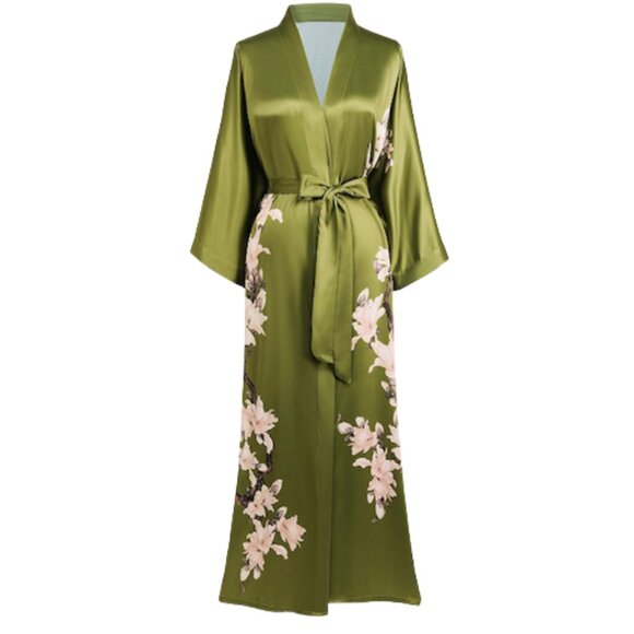 NWT Women's Robe, Satin Floral Kimono Robe, Babeyond Brand Size OS - Picture 2 of 5